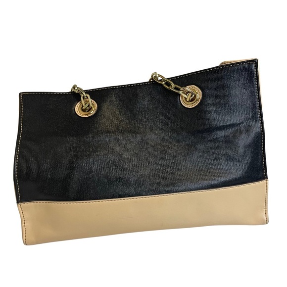 Anne Klein Black and Tan purse with straps PRELOVED see photos - Picture 6 of 13